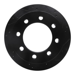 Dodge Ram 4000 Brake Rotor (1) - Rear Right - R1 Concepts - Drilled & Slotted - Black - `00-`02